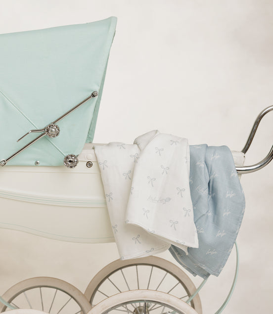 Bebe/Bows Swaddle - 2 pack - Blue