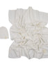 Knit Swaddle + Beanie Set - Cream