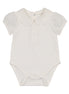 Onesie with Cotton Puff Sleeve - Cream