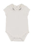 Onesie with Emb Collar - Short Sleeve - Cream/Olive