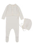 Signature Knit Footie + Bonnet - Cream