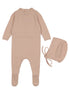 Signature Knit Footie + Bonnet - Rose