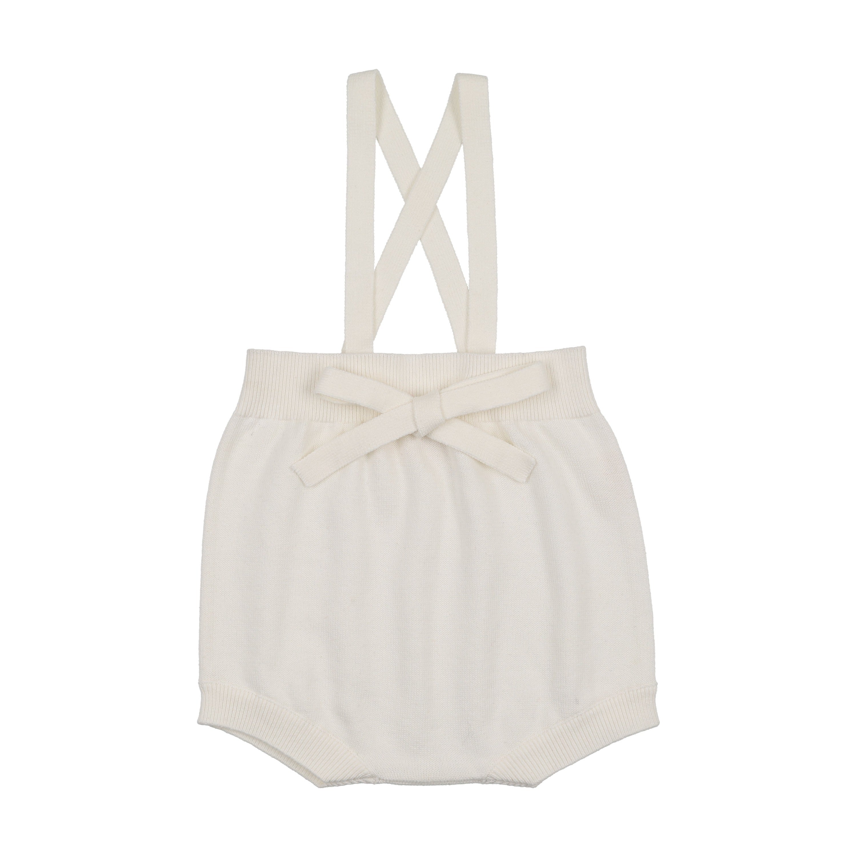Knit Suspender Bloomers - Cream