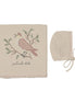 Knit Cross Stitch Blanket and Bonnet - Stone Rose