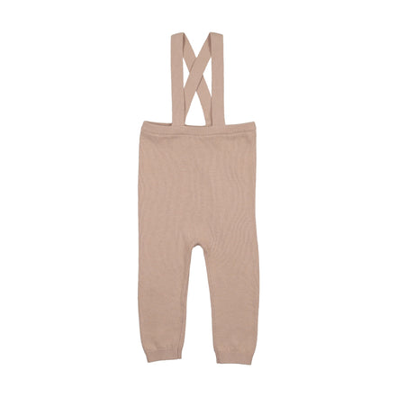 Knit Suspender Leggings - Rose