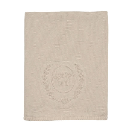 Peluche Embossed Knit Blanket - Stone