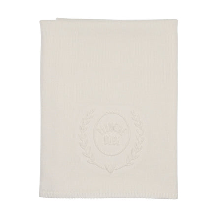 Peluche Embossed Knit Blanket - Cream