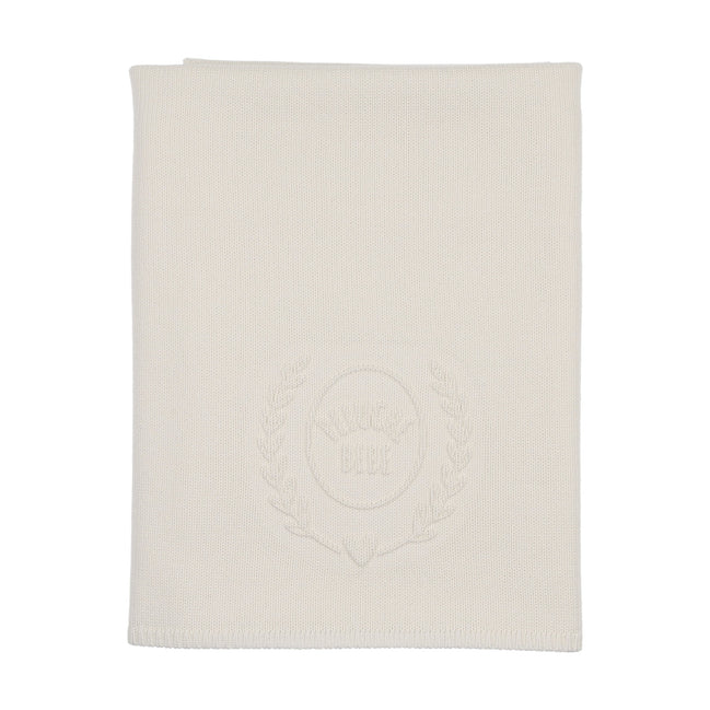 Peluche Embossed Knit Blanket - Cream
