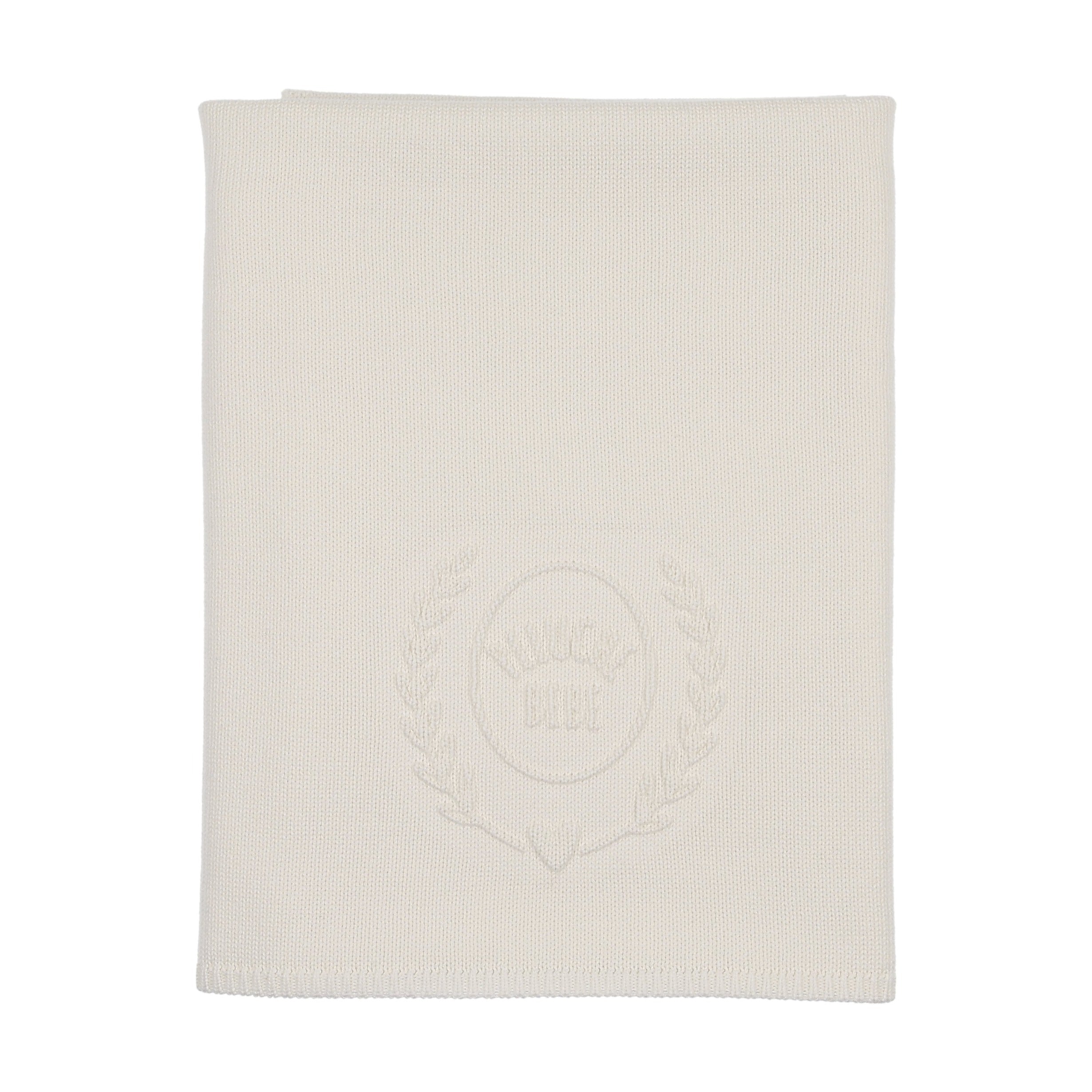 Peluche Embossed Knit Blanket - Cream