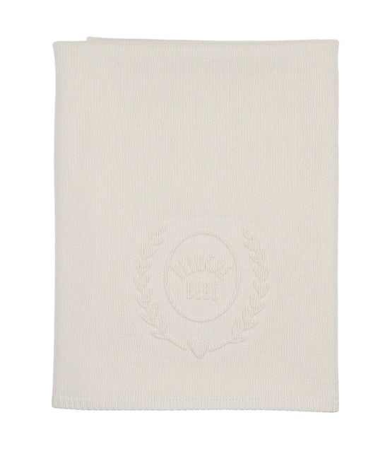 Peluche Embossed Knit Blanket - Cream