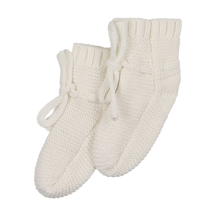 Knit Booties - Cream