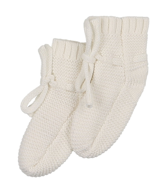 Knit Booties - Cream
