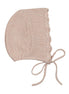 Scalloped Mélange Bonnet - Rose
