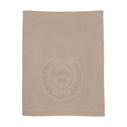 Peluche Embossed Knit Blanket - Taupe