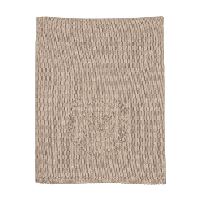 Peluche Embossed Knit Blanket - Taupe