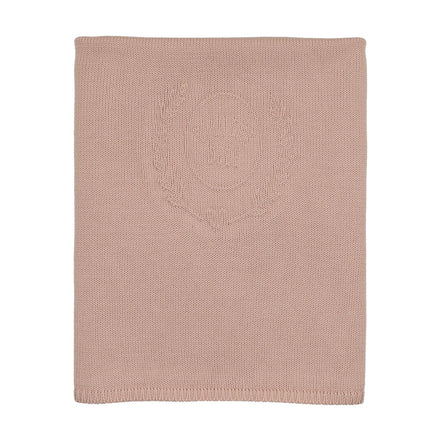 Peluche Embossed Knit Blanket - Rose