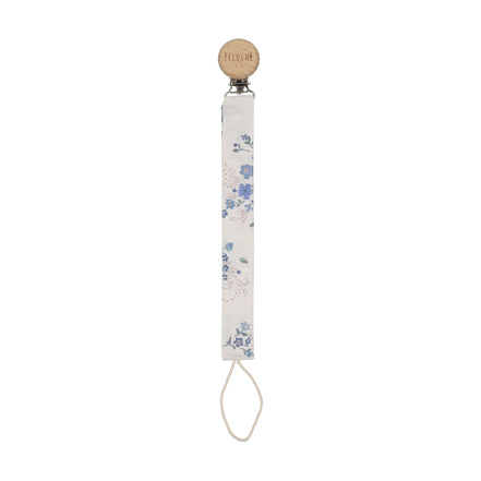 Floral Paci Clip - Blue