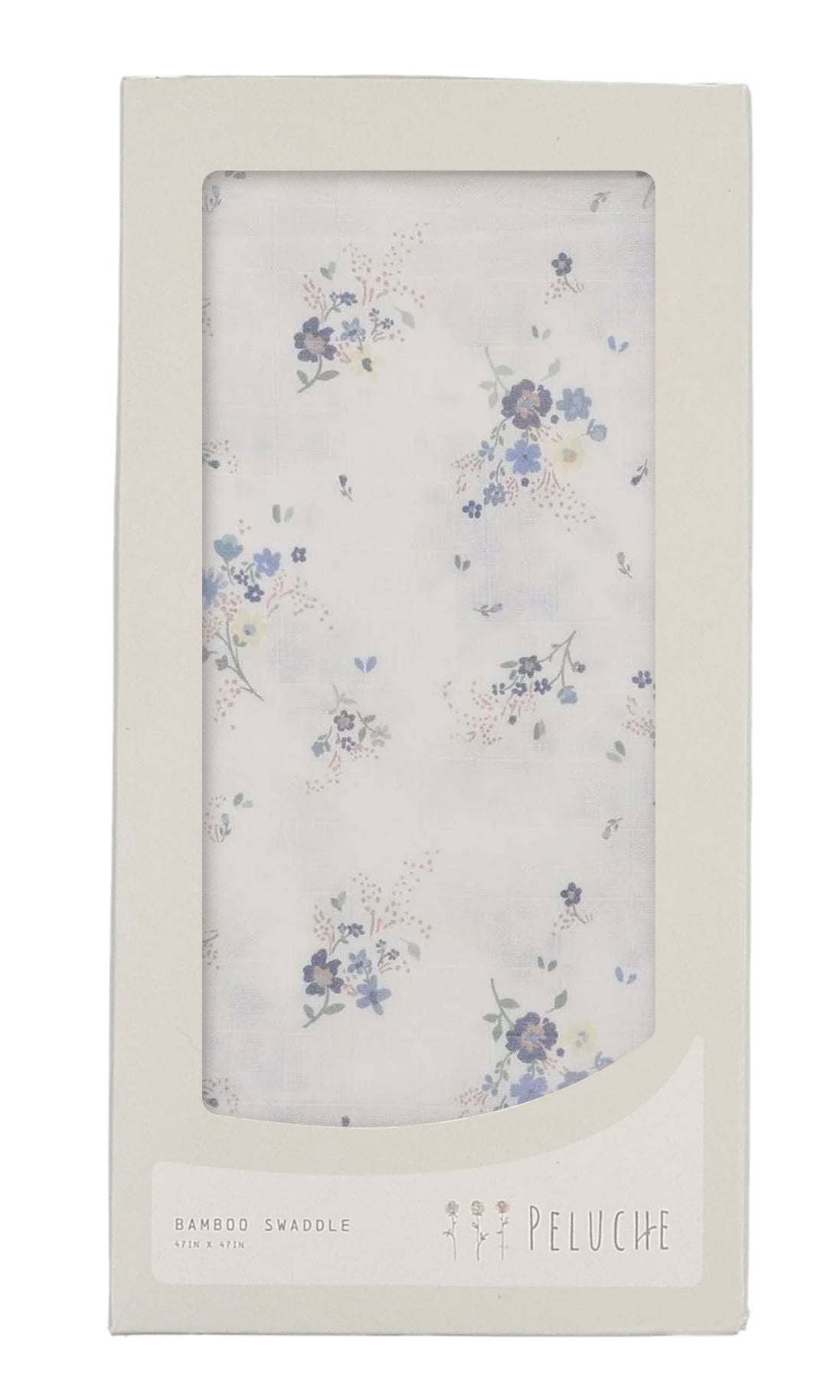 Floral Swaddle - 1 pack - Blue
