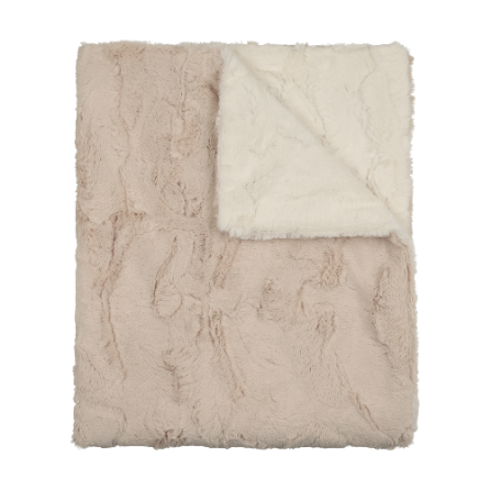 Lux Fur Blankets - Beige and Natural