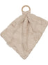 Mini Lux Fur Teethers with Wooden Ring - Beige