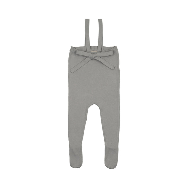 Knit Tied Suspender Overalls - Powder