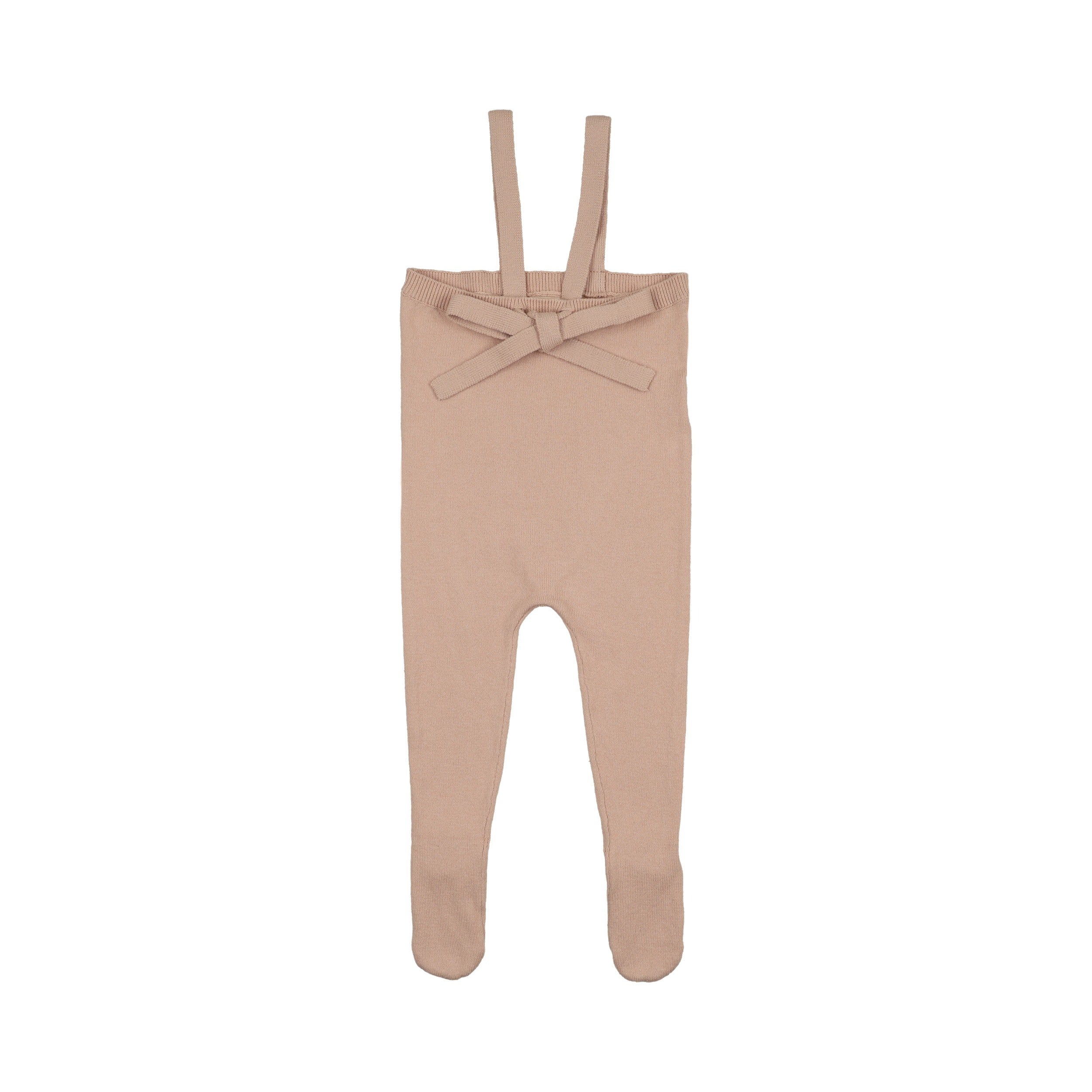 Knit Tied Suspender Overalls - Rose