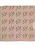 Floral Intarsia Knit Blanket - Rose