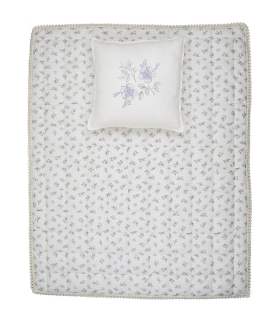 Blossom Toddler Blanket + Square Pillow - Powder