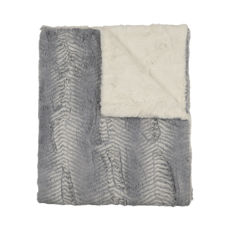 Lux Fur Blankets - Feather Powder and Natural