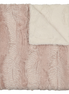 Lux Fur Blankets - Feather Rose and Natural