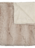 Lux Fur Blankets - Feather Beige and Natural