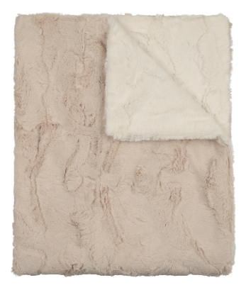 Lux Fur Blankets - Beige and Natural