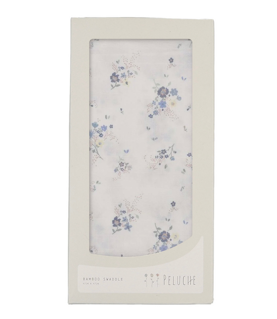 Floral Swaddle - 1 pack - Blue