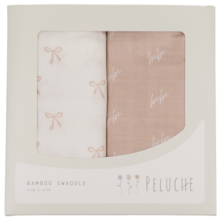 Bebe/Bows Swaddle - 2 pack - Pink