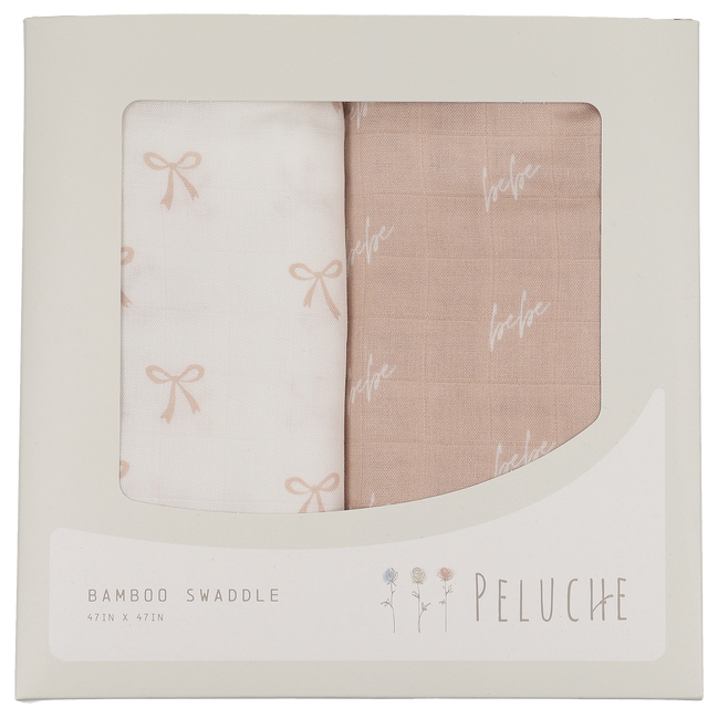Bebe/Bows Swaddle - 2 pack - Pink