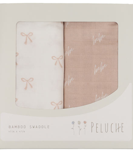 Bebe/Bows Swaddle - 2 pack - Pink