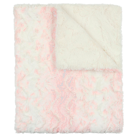 Lux Fur Blankets - Speckled Pink and Natural