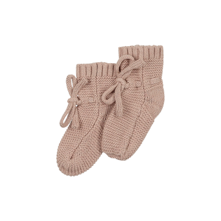 Knit Booties - Taupe
