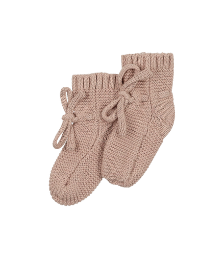 Knit Booties - Taupe