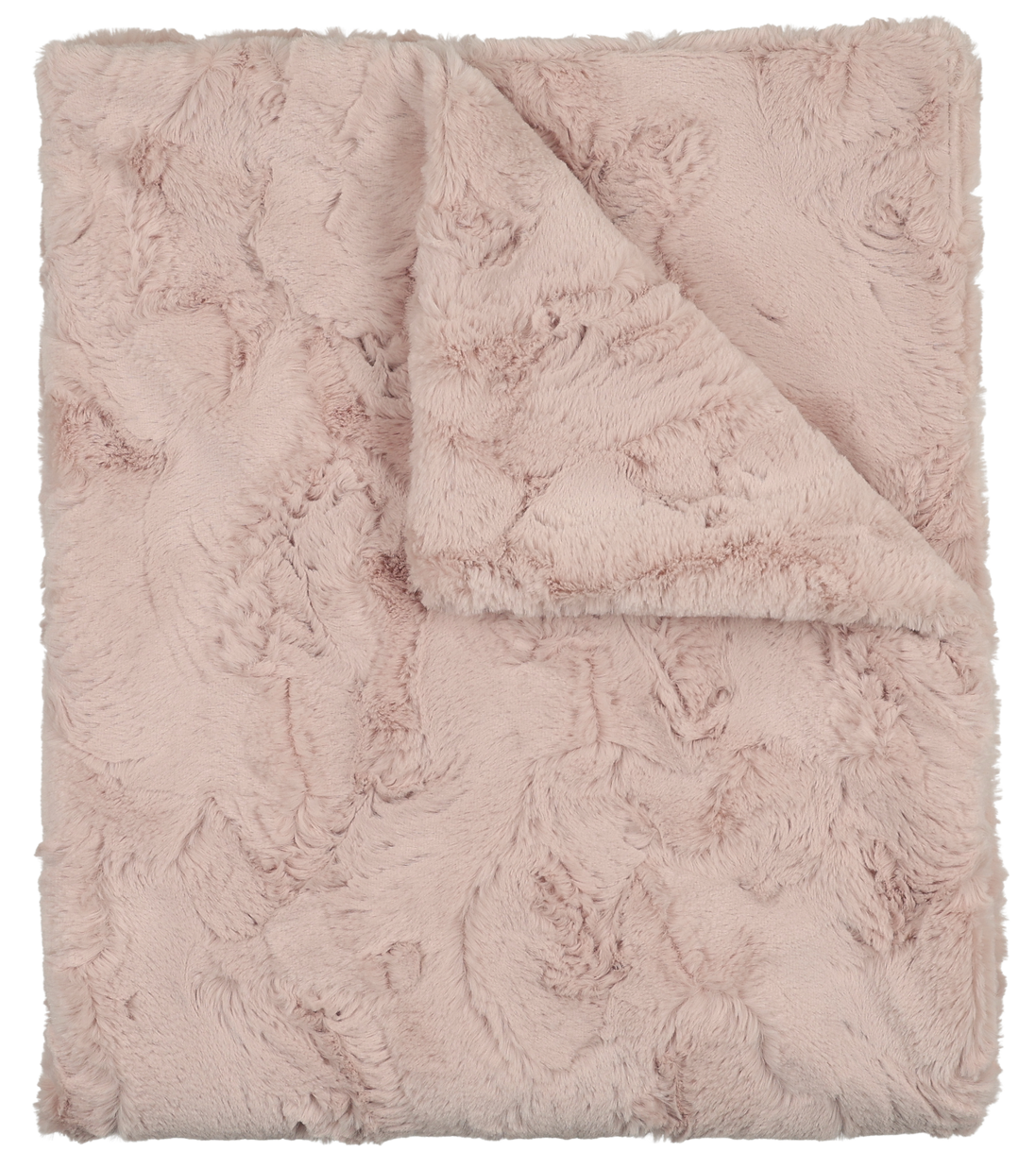 Lux Fur Blankets - Rose Double Sided