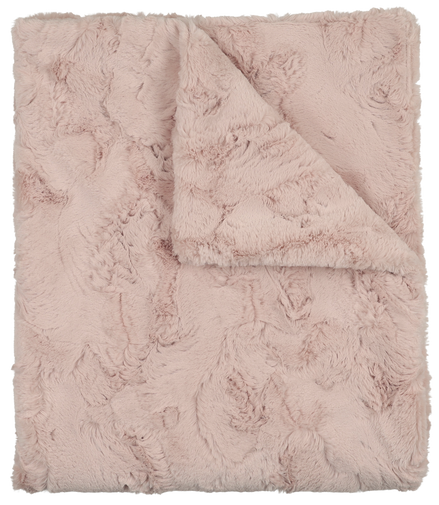 Lux Fur Blankets - Rose Double Sided