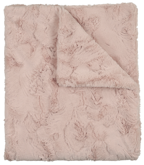 Lux Fur Blankets - Rose Double Sided