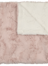 Lux Fur Blankets - Rose and Natural