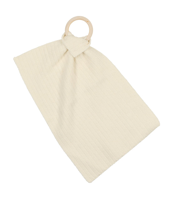 Ribbed Knit Teethers - Cream