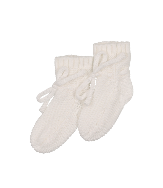 Knit Booties - Cream