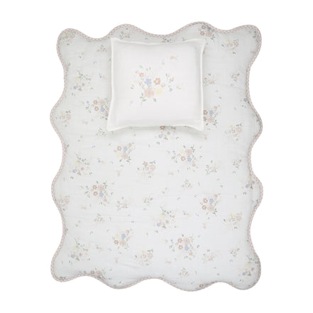 Floral Bamboo Filled Blanket + Pillow - Pink