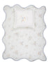 Floral Bamboo Filled Blanket + Pillow - Blue
