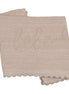 Scalloped Mélange Bebe Blanket - Taupe