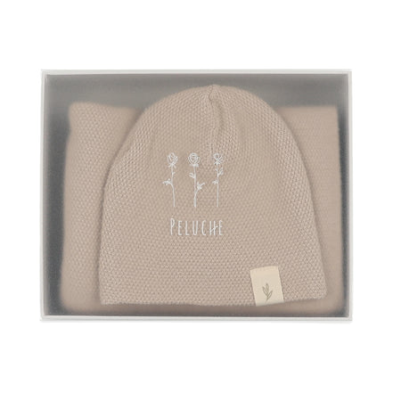 Knit Swaddle + Beanie Set - Taupe