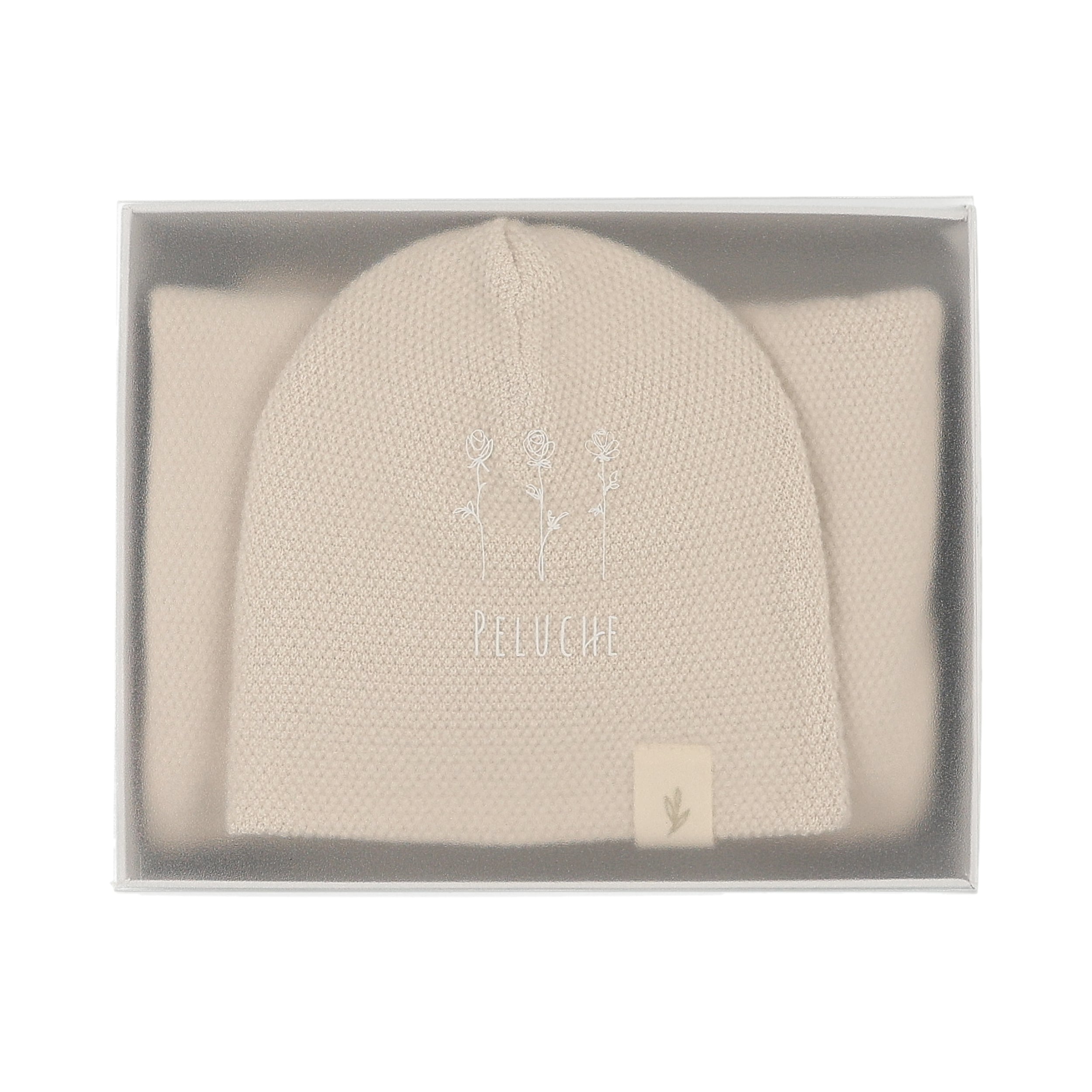 Knit Swaddle + Beanie Set - Stone